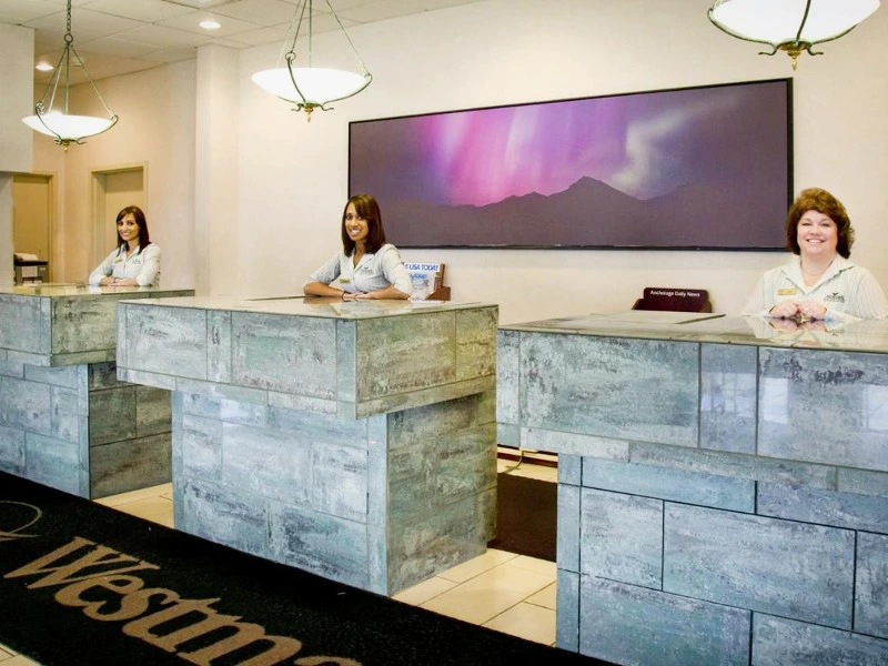 Hotelrezeption in Fairbanks in Alaska