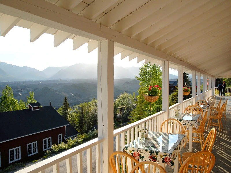 Aussicht vom Hotel in Chitina, Alaska