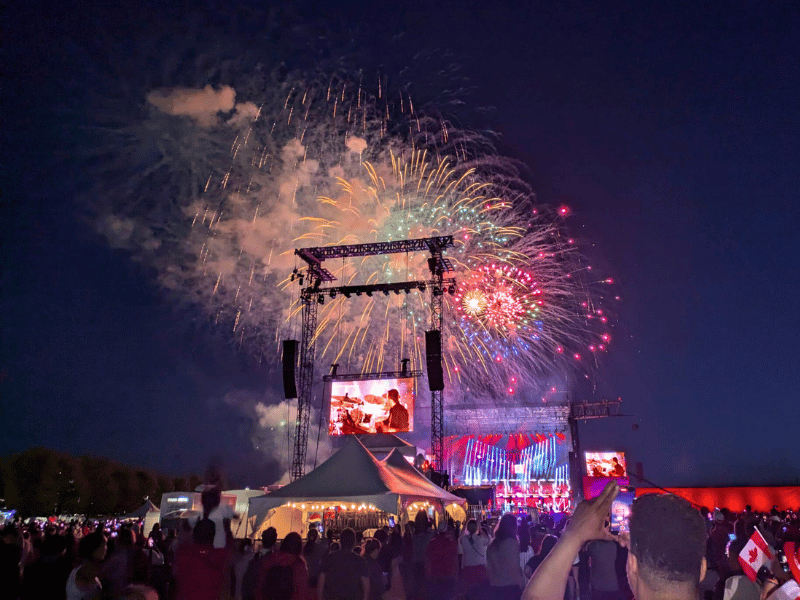 Feuerwerk in Ottawa in Kanada