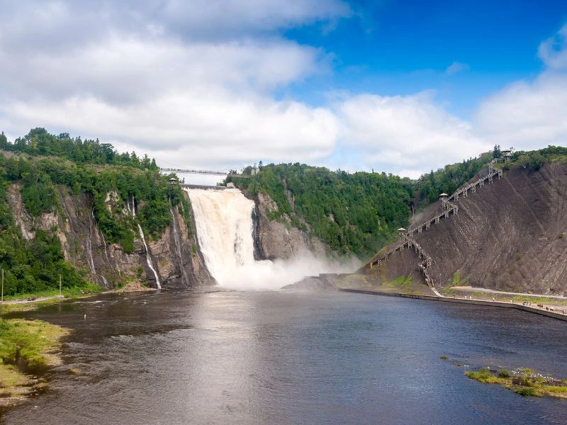 Montmorency Wasserfall in der Nähe von Quebec
