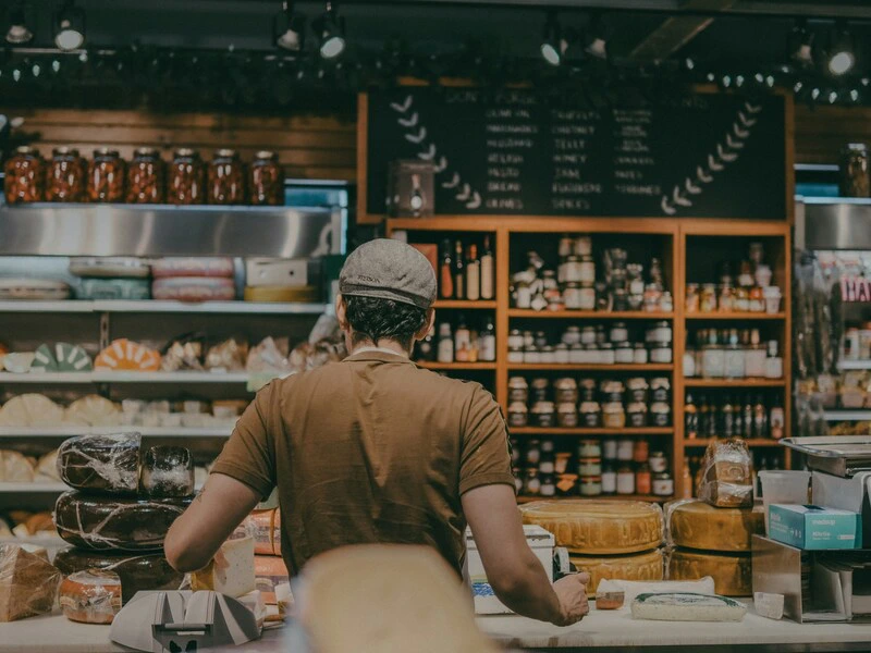 Verkäufer auf dem St. Lawrence Market in Toronto