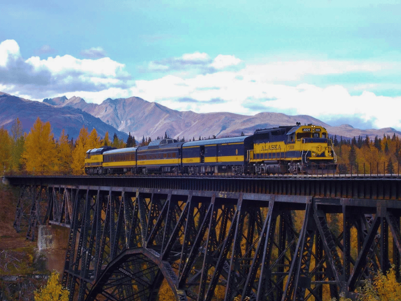 Eisenbahnbrücke Alaska