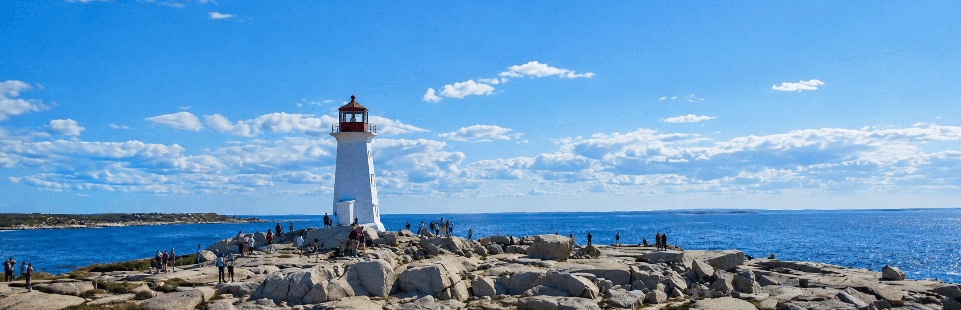 Leuchtturm auf Peggy's Cove, mit dem Wohnmobil durch die Atlantikprovinzen Kanada