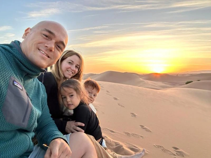 Oman mit Kindern Wüste Wahiba Sands