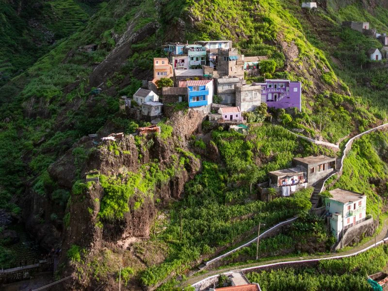 Häuser im Paul Tal auf den Kapverden