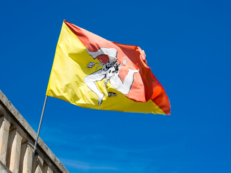 Flagge von Sizilien