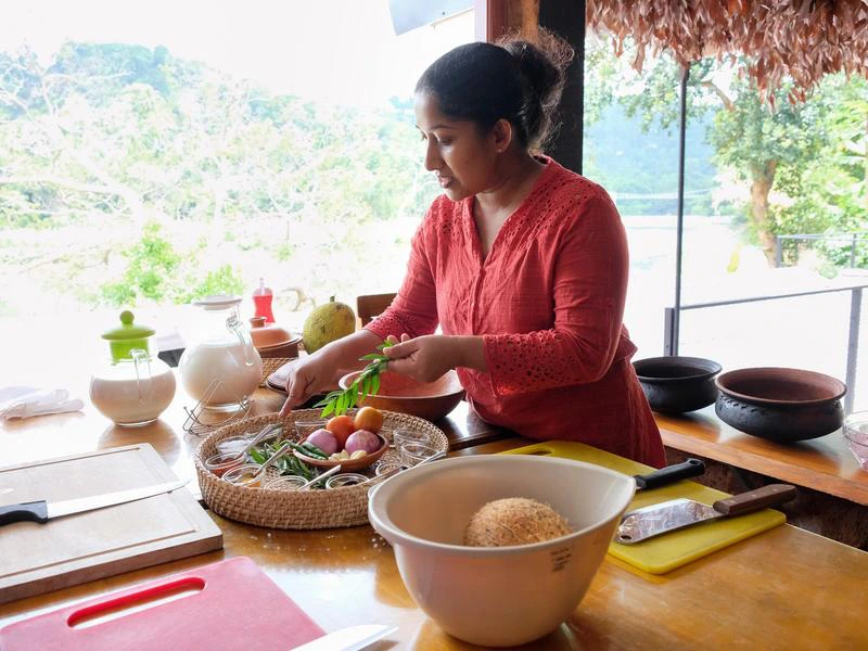Guide beim Kochkurs in Galle