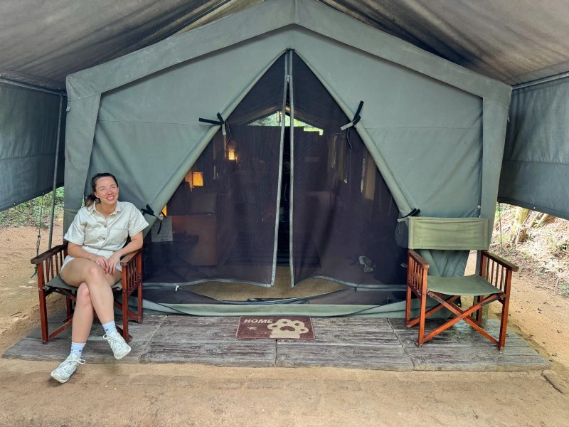 Safari-Zelt im Wilpattu Nationalpark in Sri Lanka