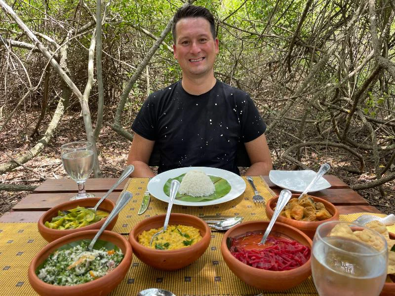 Essen im Wilpattu Nationalpark in Sri Lanka