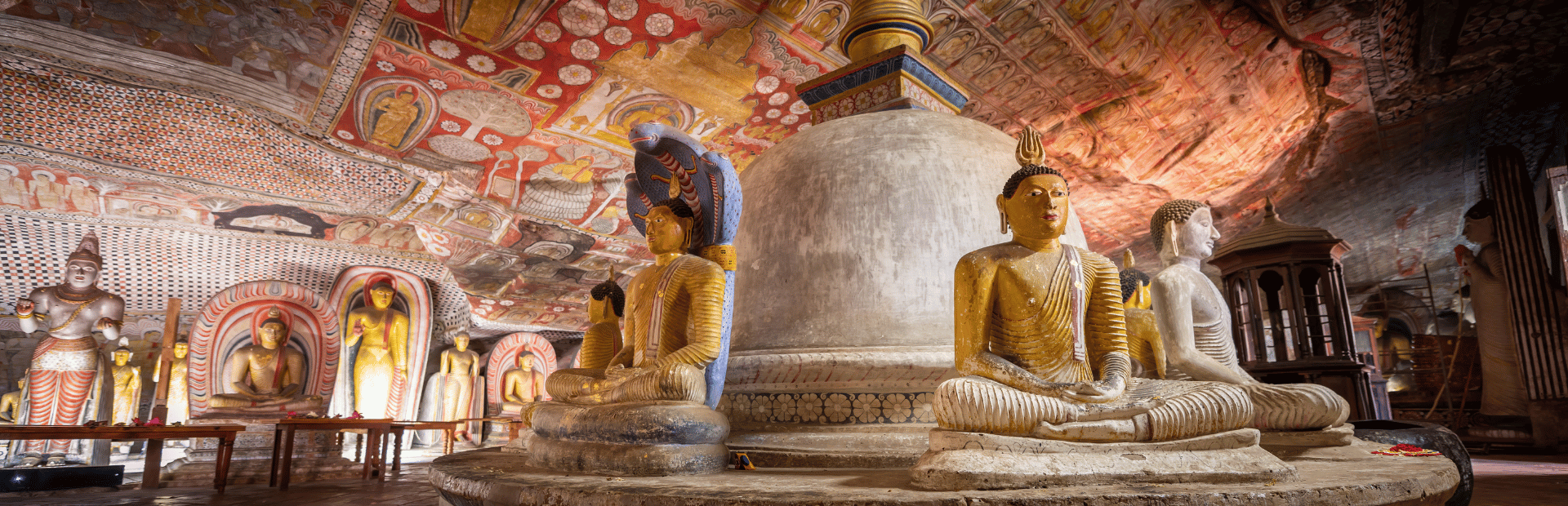 Tempel in einer Höhle in Dambulla, Sri Lanka