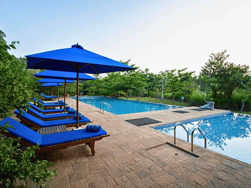 Pool im Komforthotel in Sigiriya in Sri Lanka
