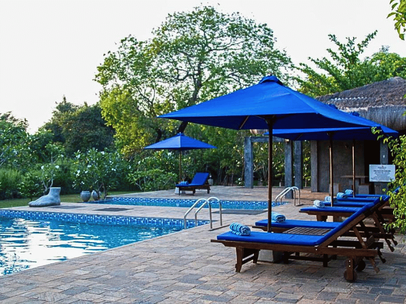 Pool im Komforthotel in Sigiriya in Sri Lanka