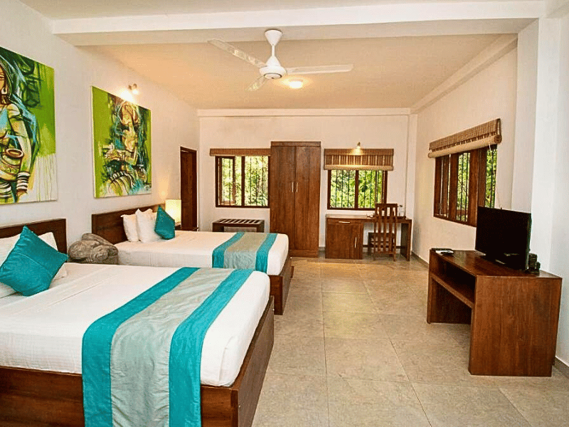 Zimmer im Komforthotel in Sigiriya in Sri Lanka