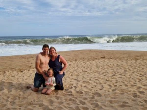 Familie am Strand in Tangalle
