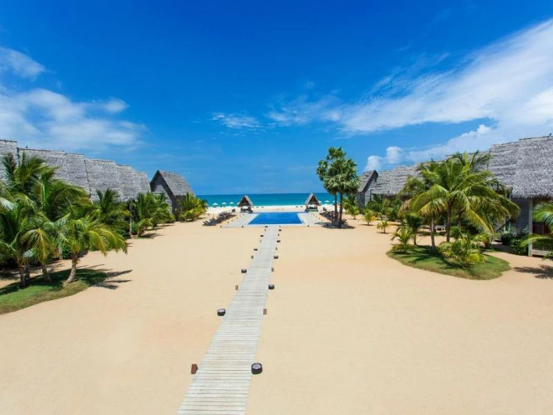 Strand vom Hotel in Passikudah, Sri Lanka