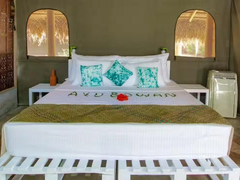 Zelt in der Glamping Lodge im Gal Oya Nationalpark in Sri Lanka