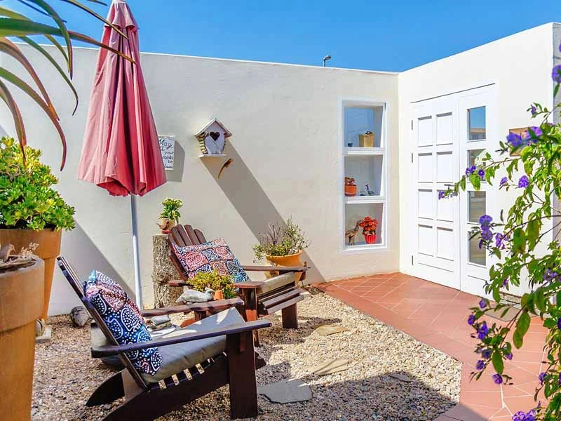 Namibia Familienreise Swakopmund Unterkunft gemütliche Terrasse