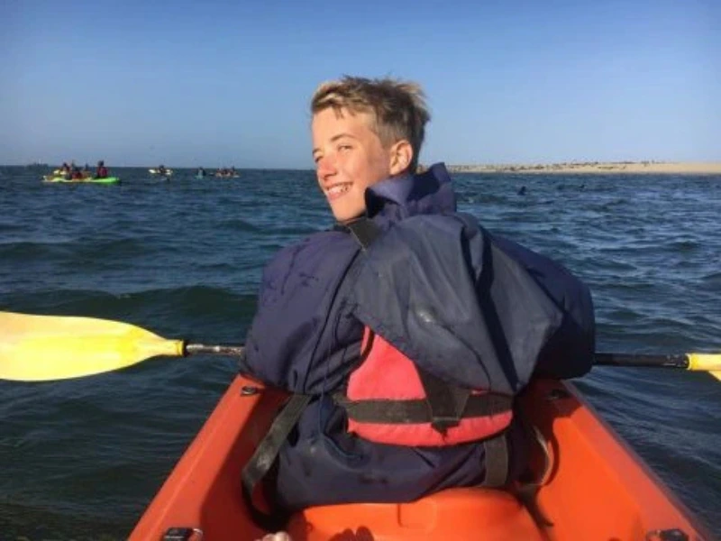 Namibia Familienreise Swakopmund mit Kindern auf Kajaktour