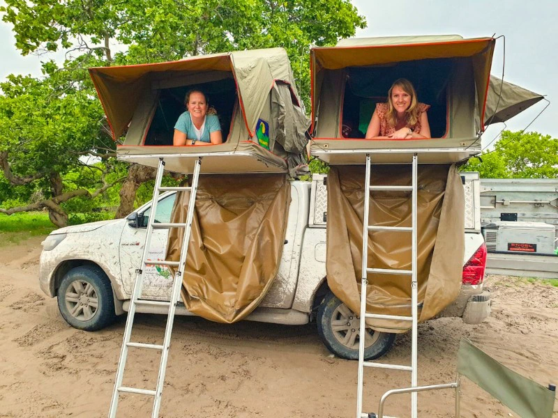 Botswana - Camping im Dachzelt