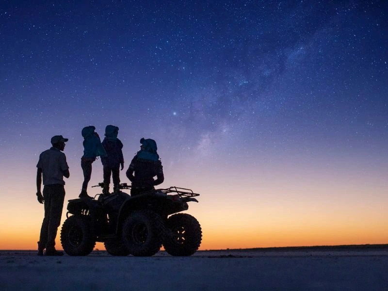 Quadtour mit Übernachtung in den Makgadikgadi Salzpfannen in Botswana