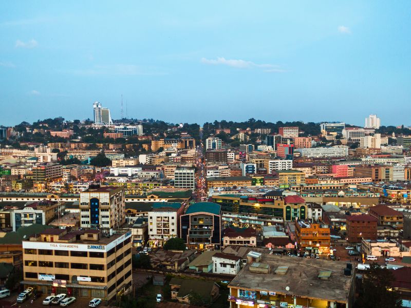 Uganda Kampala Aussicht über die Stadt