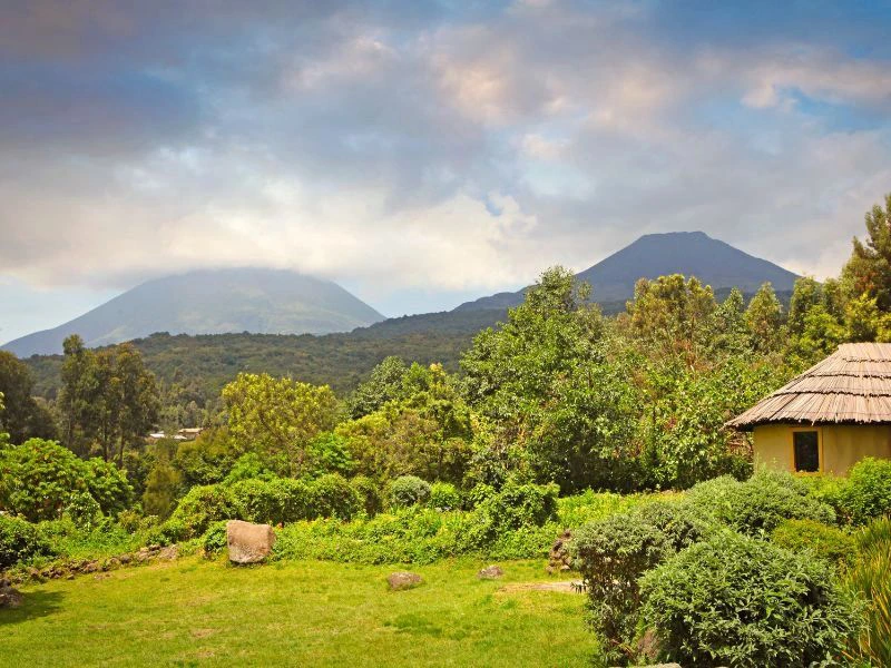 Uganda Mount Mgahinga Ausblick