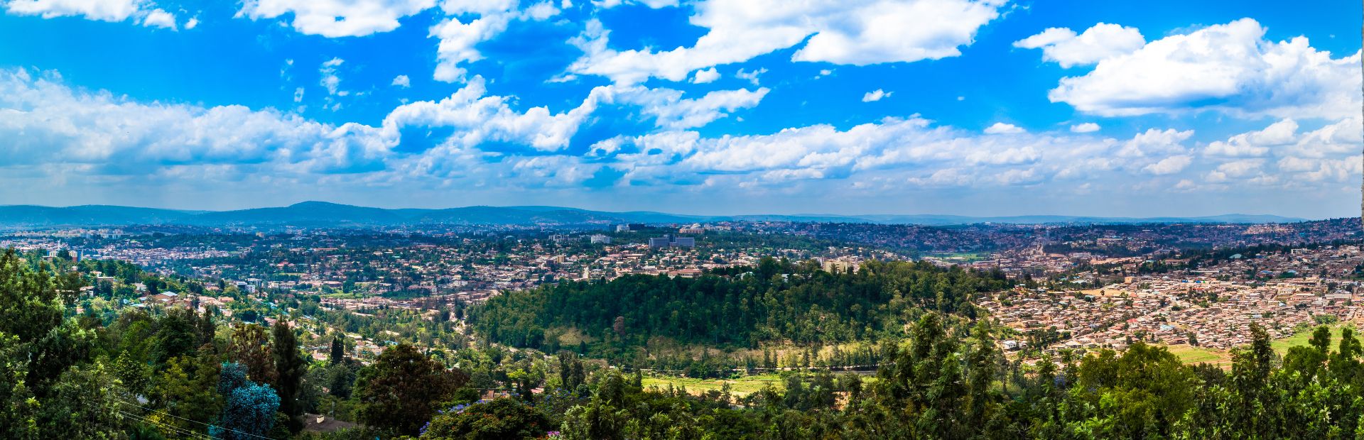 Kigali Ruanda Ausblick auf die Stadt