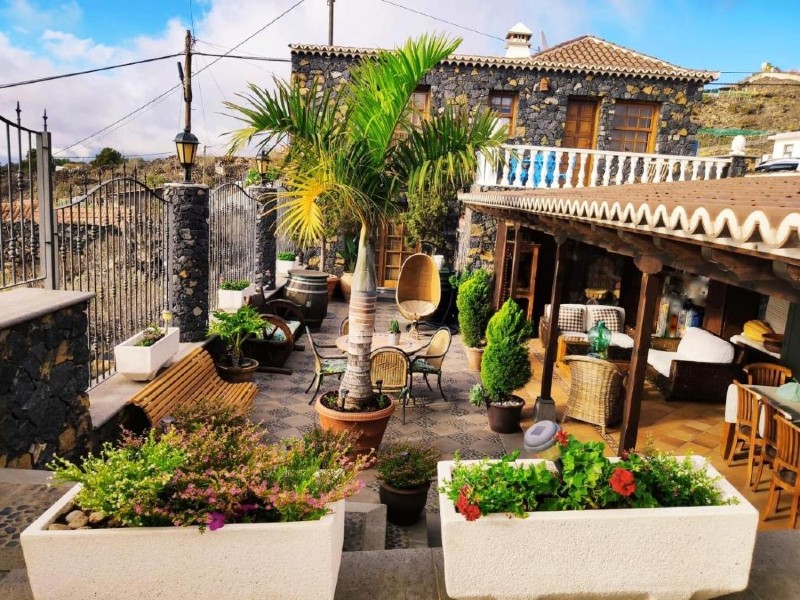 Kanarische Inseln La Palma Unterkunft Local Terrasse