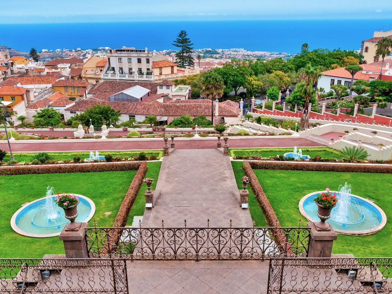 Kanaren la orotava Unterkunft Ausblick auf den vorgarten