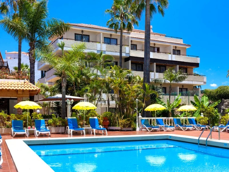 Kanaren Teneriffa Puerto de la Cruz Unterkunft Poolbereich