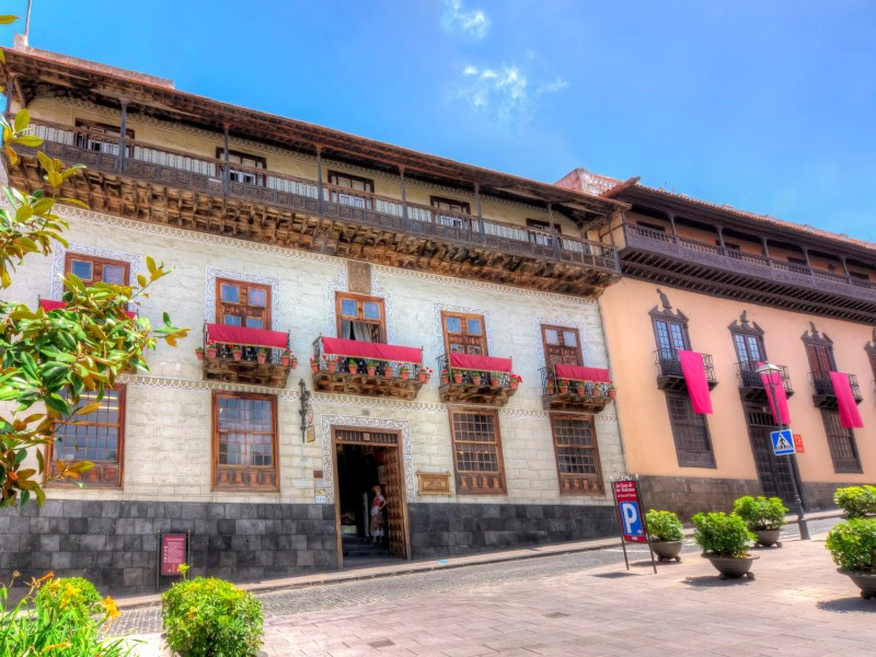 Teneriffa orotova Ausflug außen Ansicht der Fassaden von Orotava