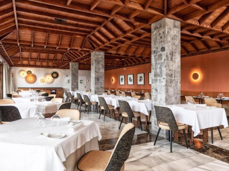 Kanarische Inseln La Palma Breña Unterkunft Speisesaal