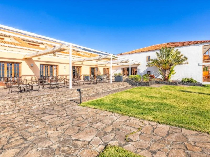 Kanarische Inseln La Palma Breña Unterkunft Gemeinschaftsterrasse