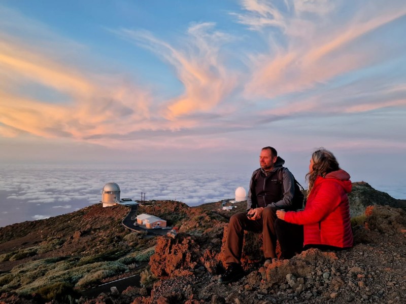 Kanarische Insel La Palma Sterne schauen auf einem Berg