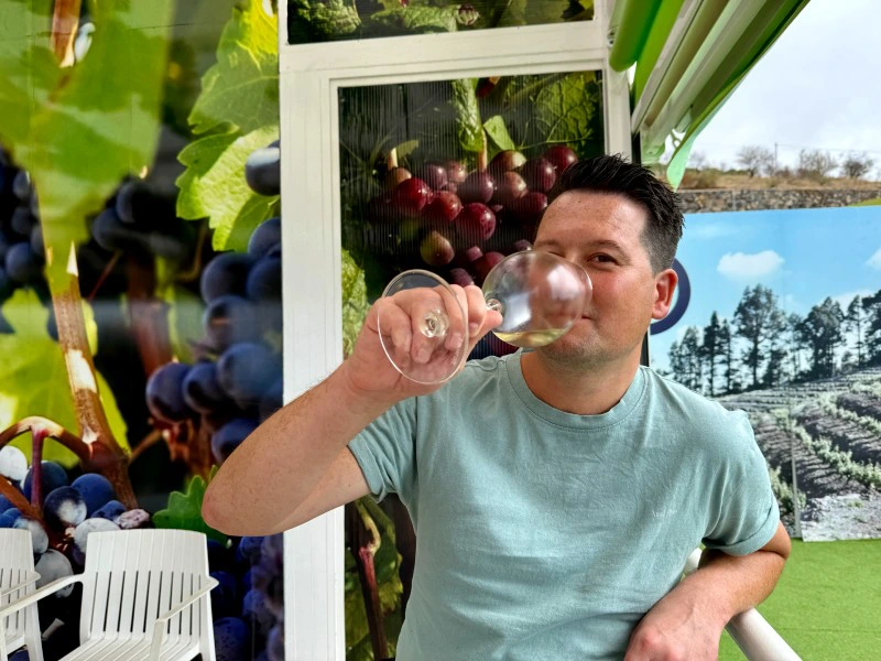 Kanarische Inseln La Palma Breña Wein Verkostung in einer Bodega