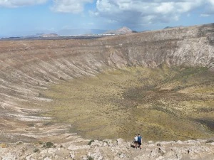 Baldera Blanca auf Lanzarote, Blick in den Krater