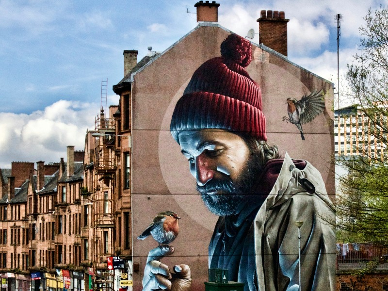 Schottland Glasgow Galary Artwalk Straßenkunst