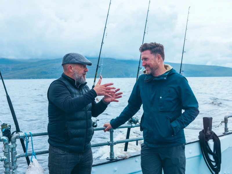 Schottland Angler im Gespräch