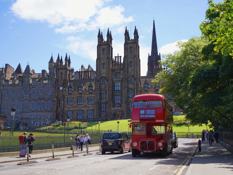 Schottland Edinburgh Aufnahme von der Stadt