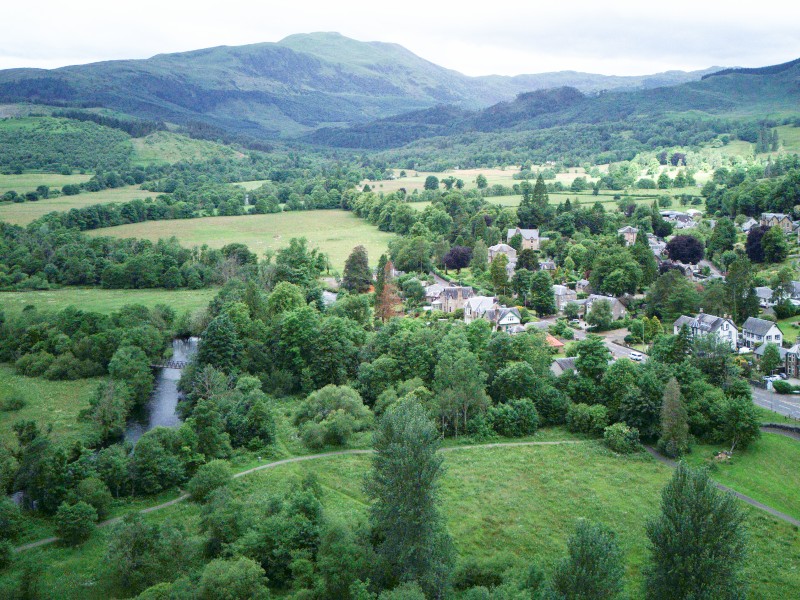 Schottland Loch lomond Luftaufnahme