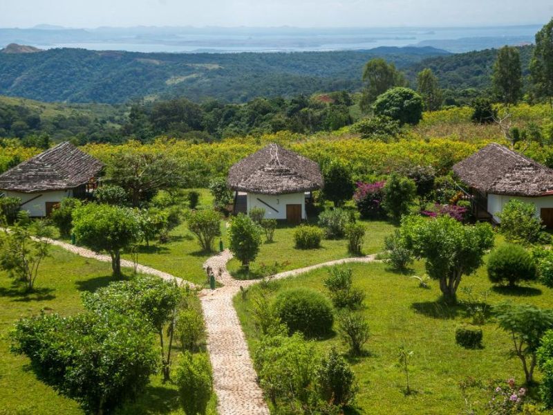 Joffreville von Oben mit Landschaft im Hintergrund Madagaskar