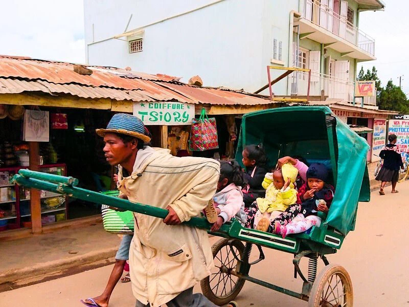 Madagaskar Pousse Pousse Antananarivo
