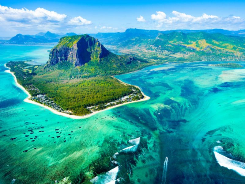 Mauritius aus der Luft
