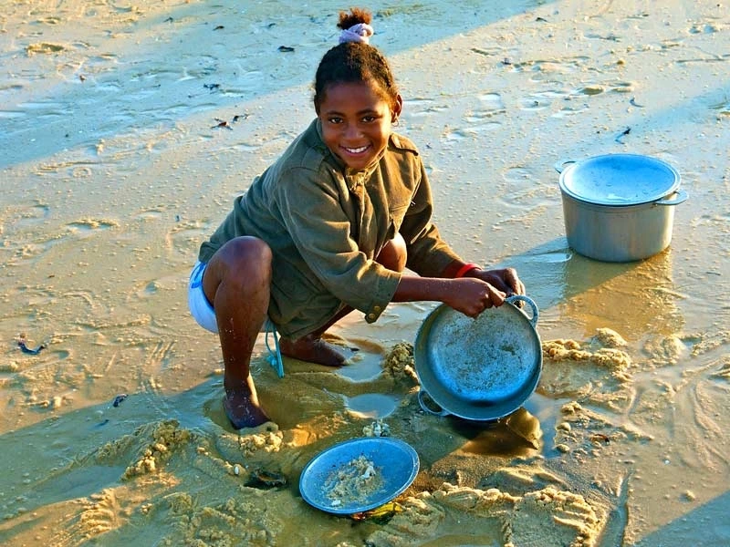 Madagaskar Einheimischer am Strand
