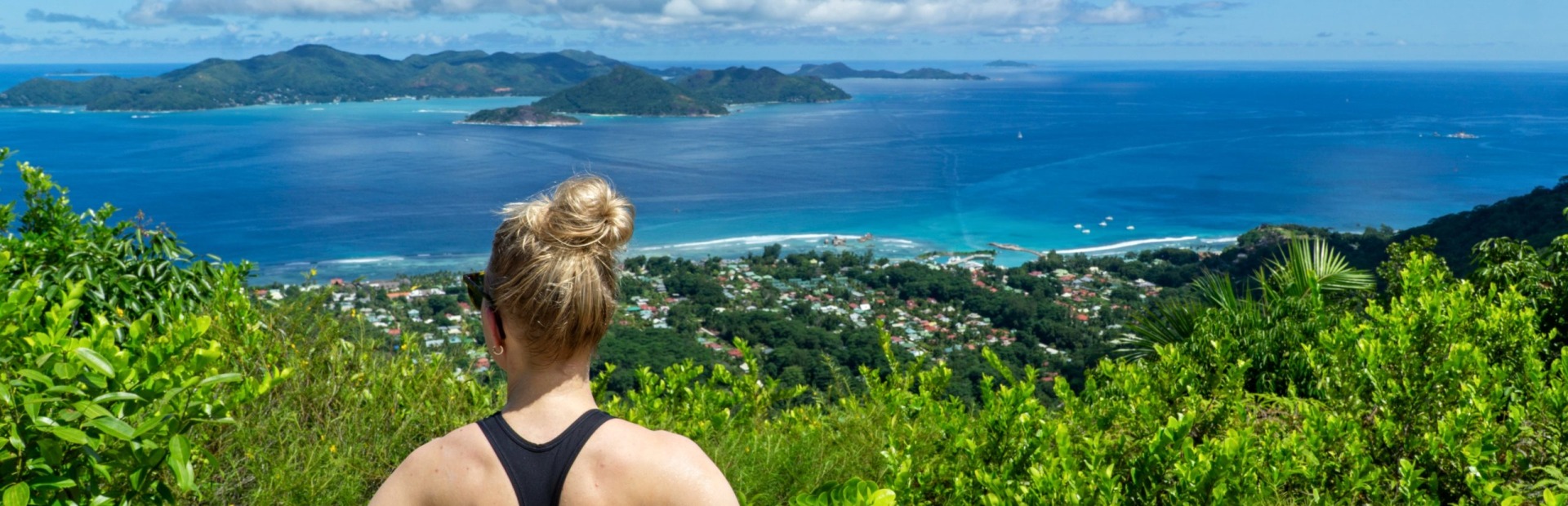 La Digue Ausblick Seychellen