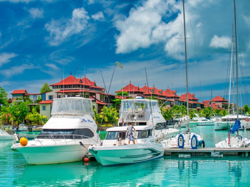 Hafen von Mahé Seychellen