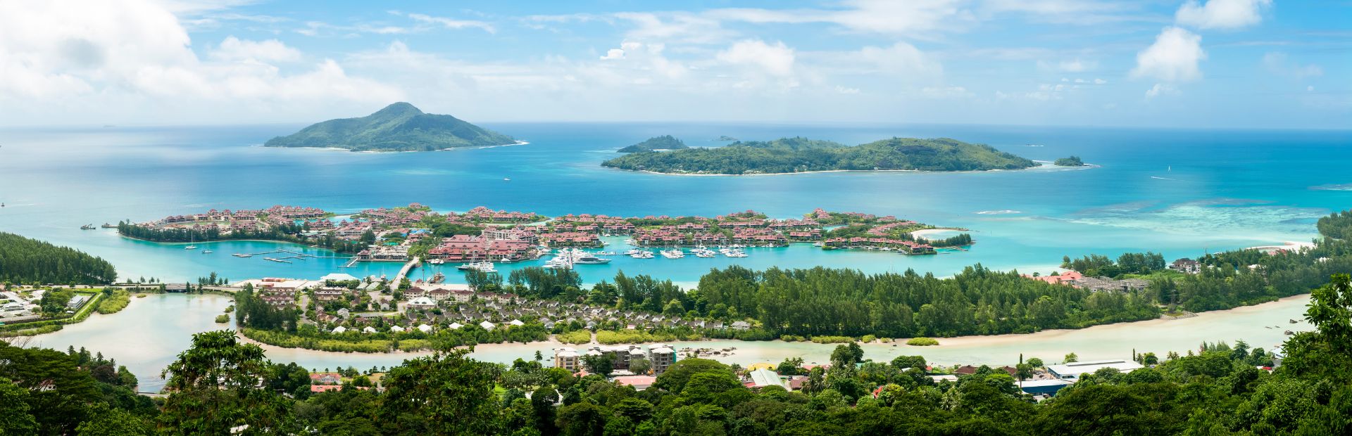 Ausblick von Mahé Seychellen
