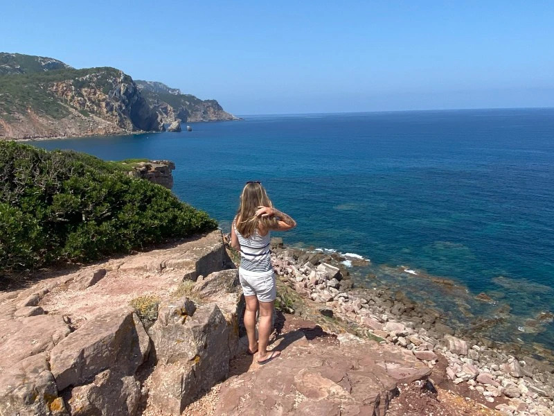 Sardinien Alghero, Reisende vor Aussicht