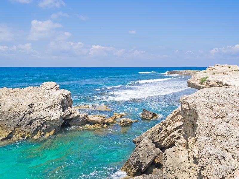 Italien Sardinien Oristano Aufnahme von der Küste