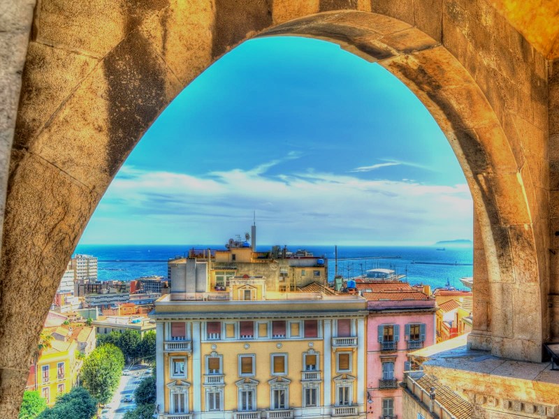 Ausblick auf Cagliari, Sardinien